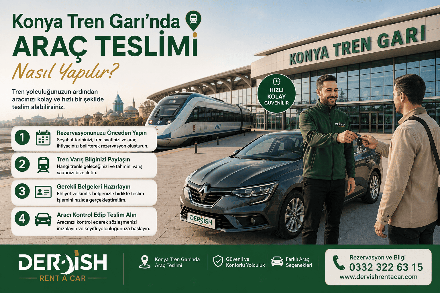 Konya Tren Garı’nda Araç Teslimi